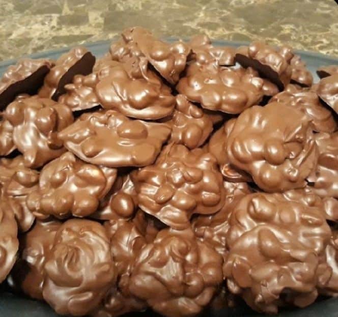 Homemade Turtle Candy With Pecans and Caramel..