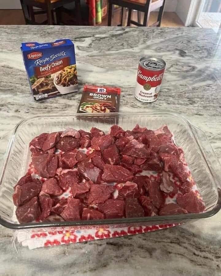 No peek beef tips for dinner