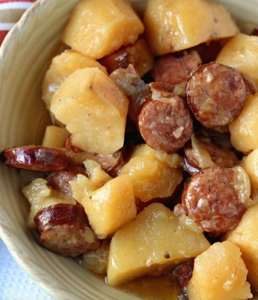 CROCKPOT SAUSAGE AND POTATOES