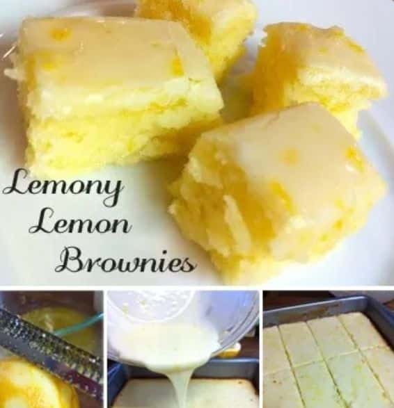 LEMONY LEMON BROWNIES