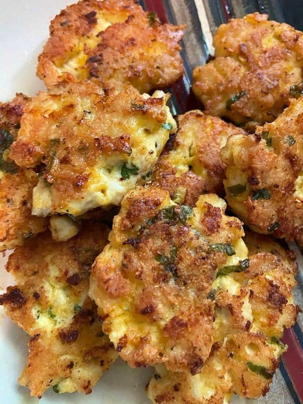 CHEESY CHICKEN FRITTERS 1