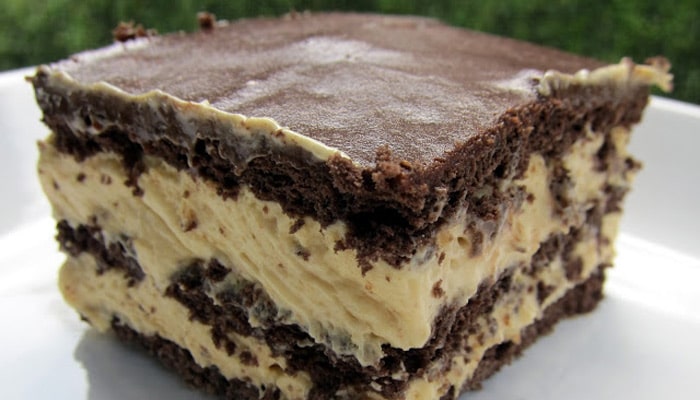 Peanut Butter Chocolate Eclair Cake
