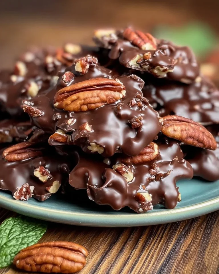 Chocolate Pecan Turtle Clusters
