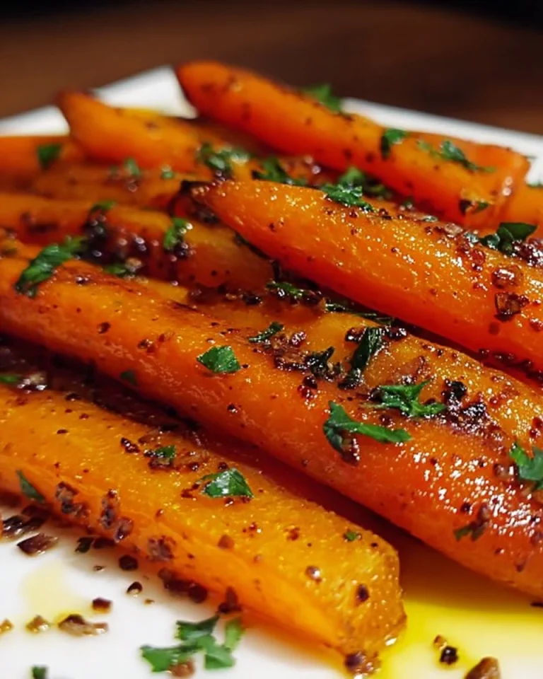 Honey Garlic Butter Roasted Carrots