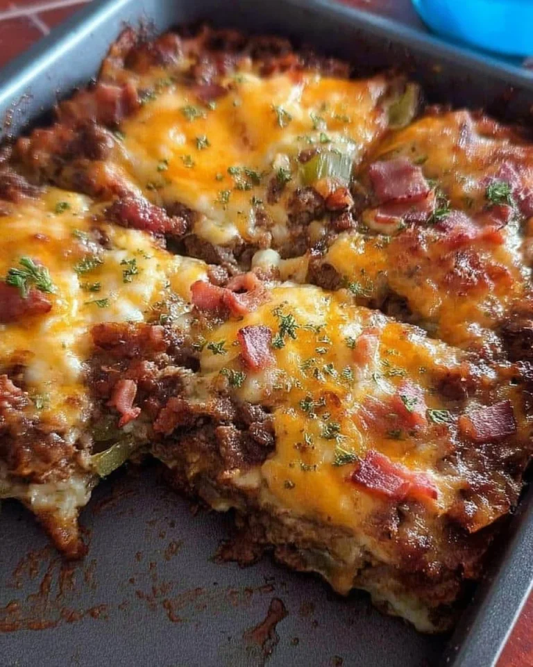 Low-Carb Bacon Cheeseburger Casserole