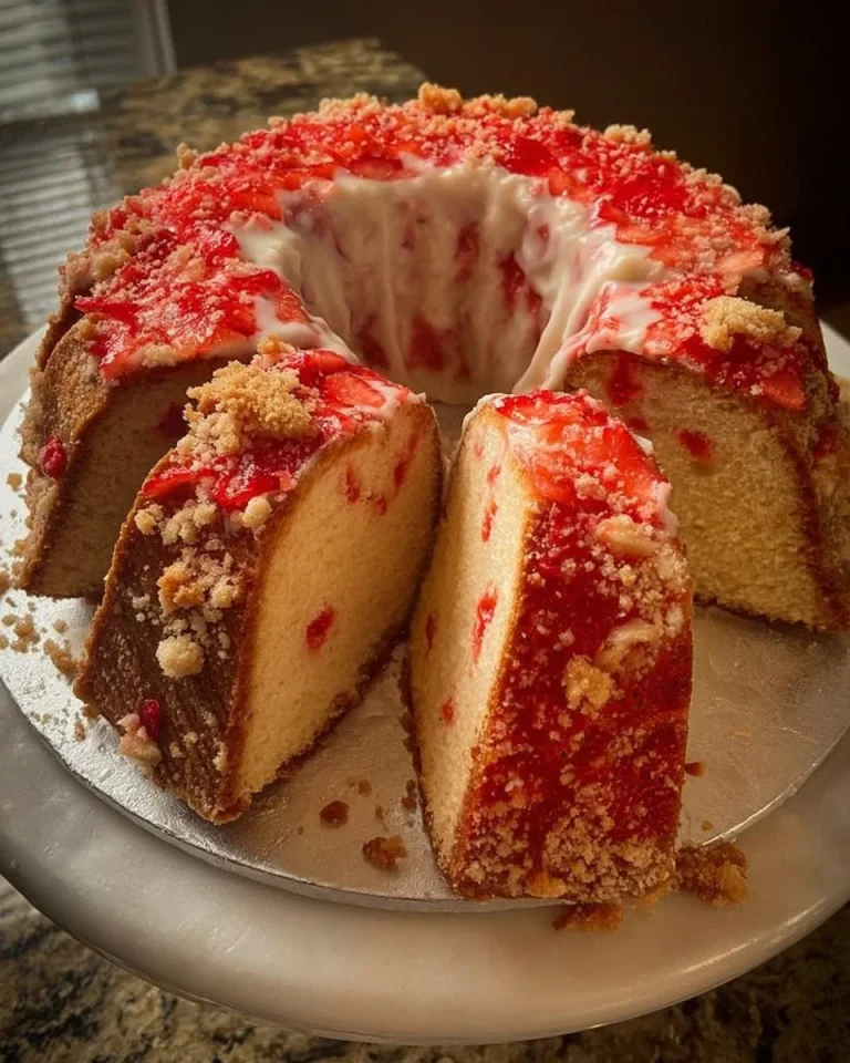 Strawberry Crunch Pound Cake