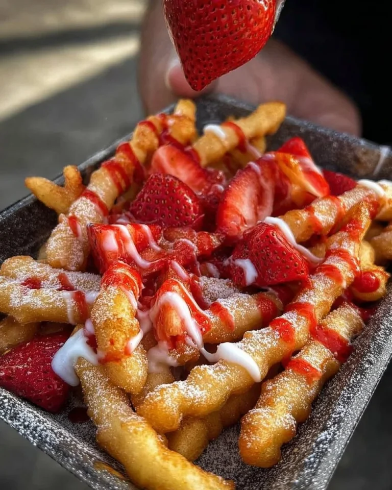 Strawberry Funnel Cake Fries